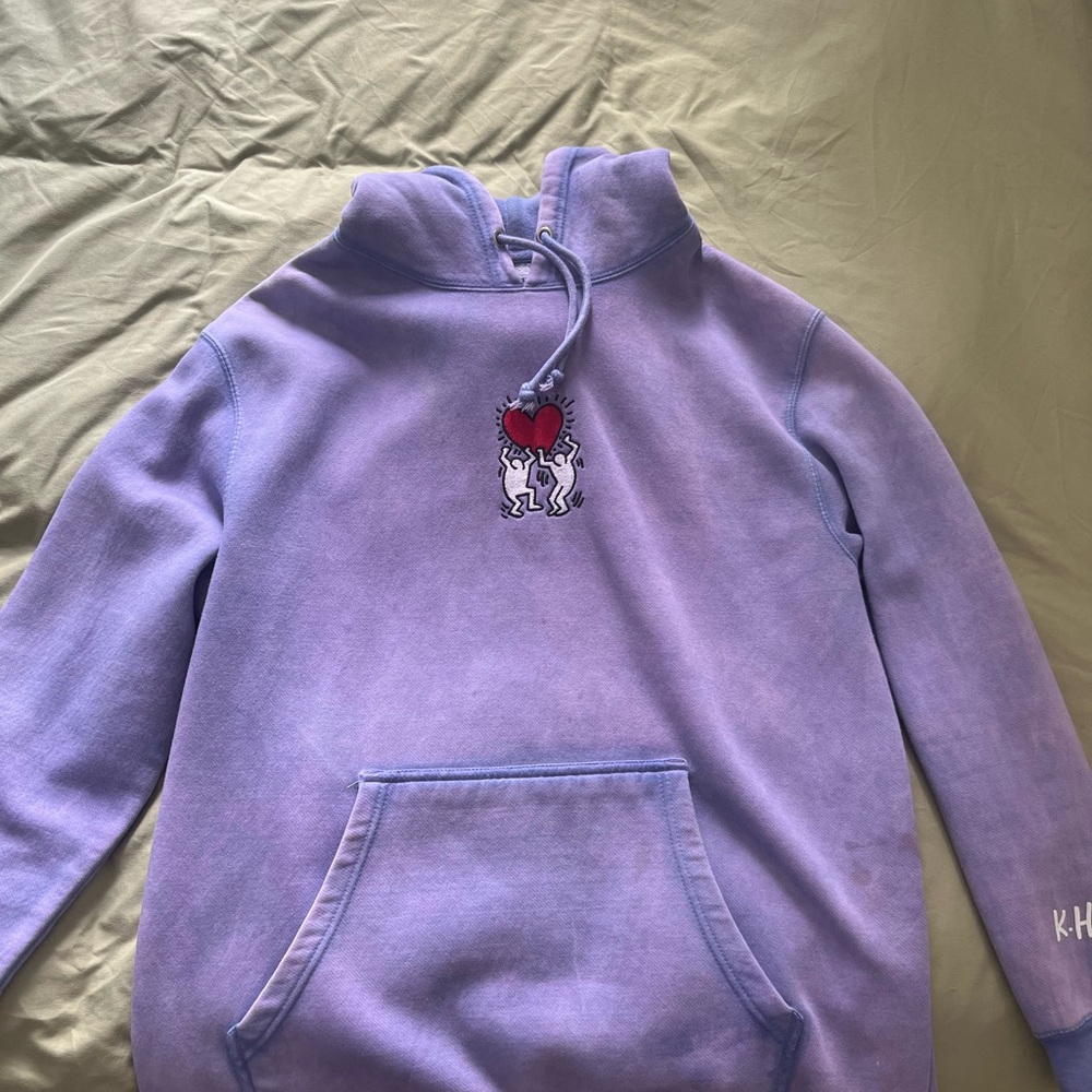 Purple Hoodie with Heart Design